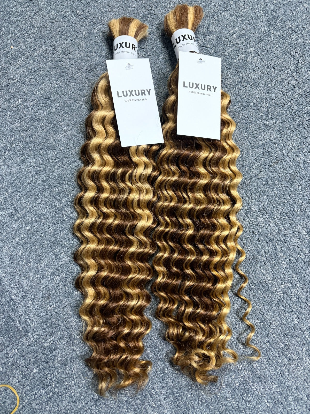 18” deep wave bulk hair bundles for boho/goddess braids